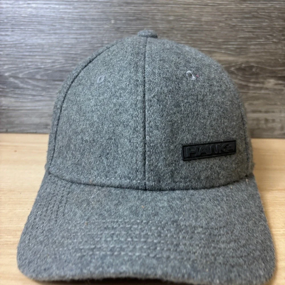 HAWK Hat‎ Cap Snap Back Gray Wool Blend Tony Hawk Skateboarding Outdoors